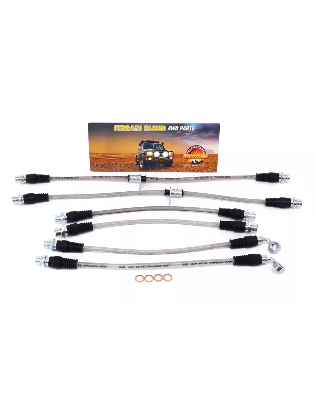 Kit Durite de Frein Tressée pour Véhicule Surélevé 0-50mm