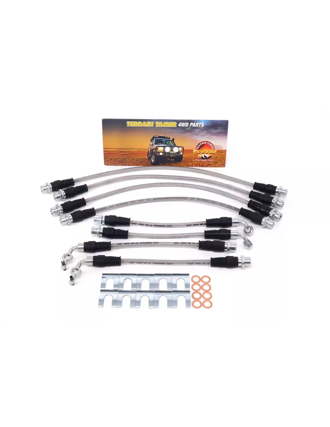 Kit durites de frein tressées pour frein à disque arrière
