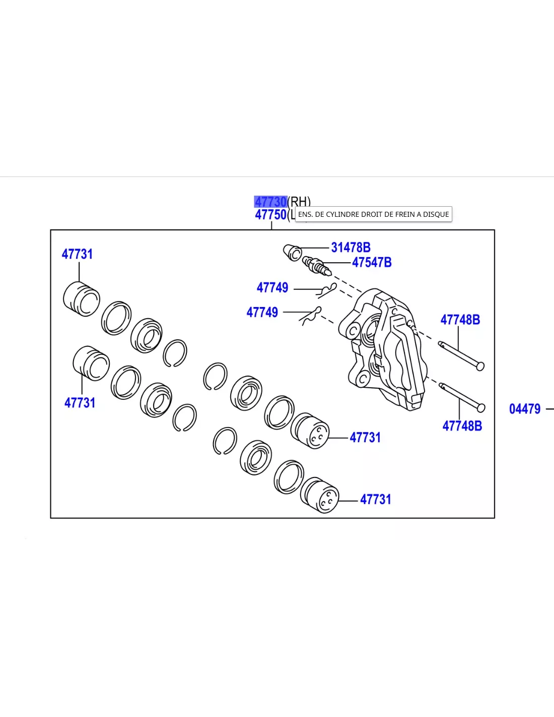 Etrier de frein neuf Aisin avant droit Hilux Revo AISIN - accessoire