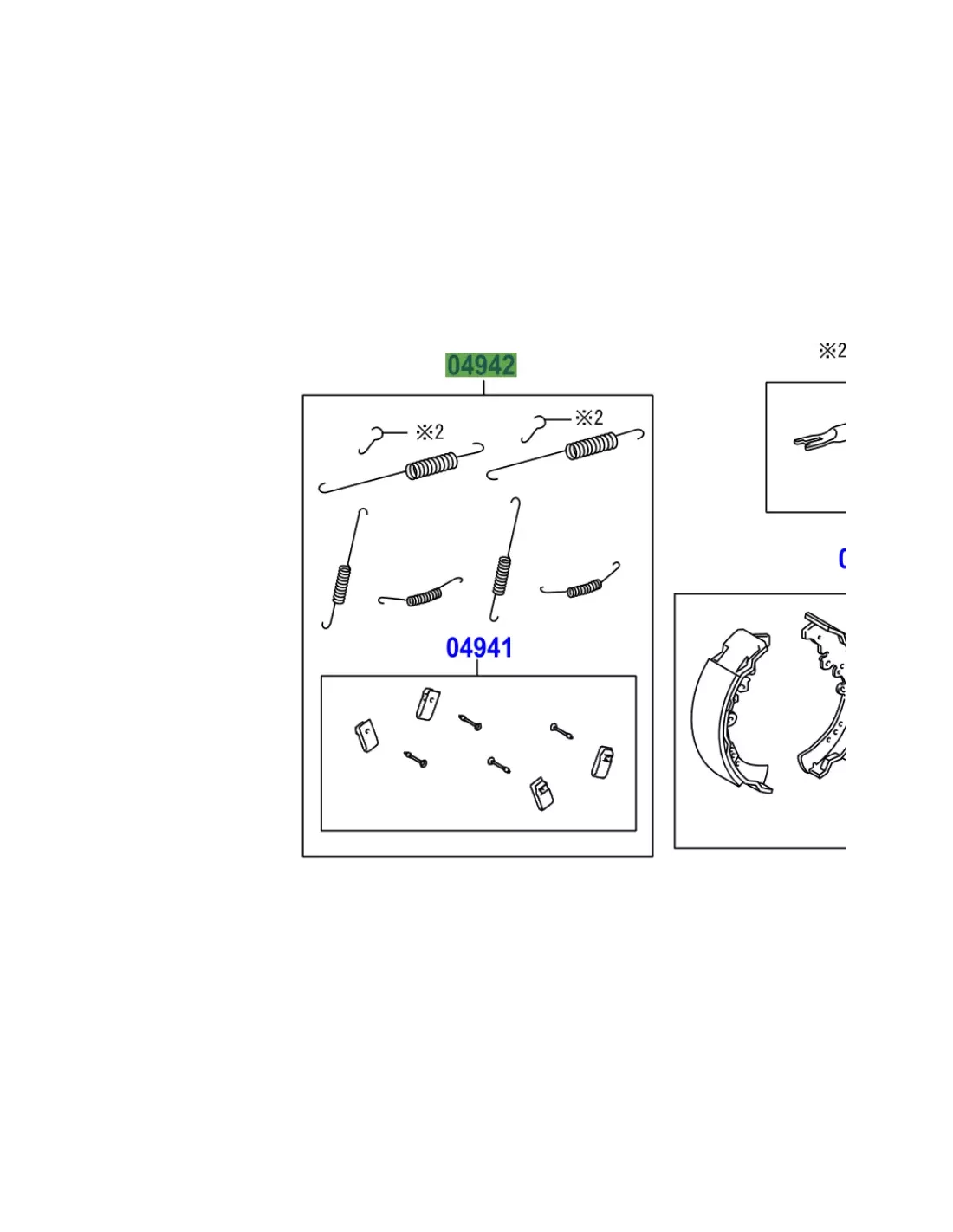 Kit Ressorts Montage Mâchoires de Frein Toyota Hilux Vigo