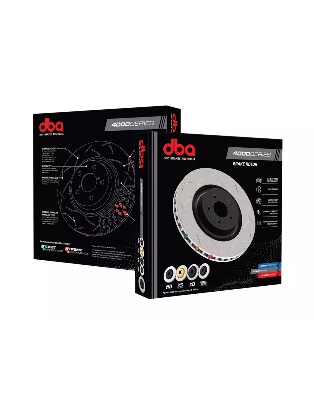 Disque frein avant rainuré DBA Toyota Land Cruiser VJA300 GDJ250 DBA