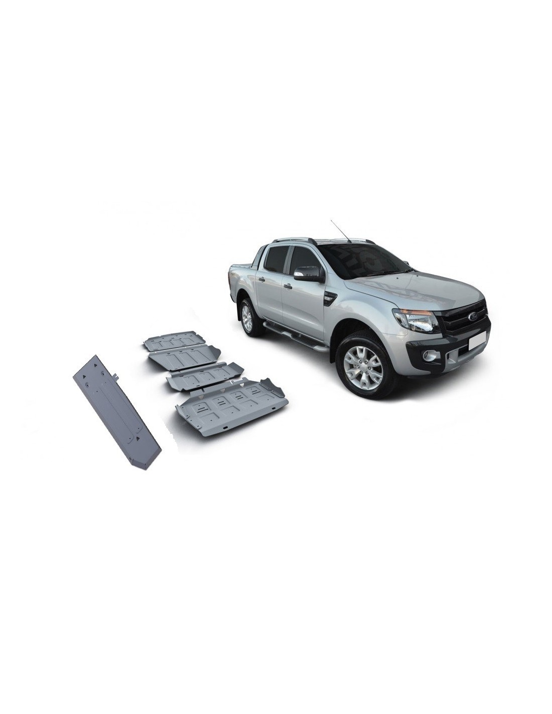 Blindage RIVAL 5 Pièces Ford Ranger 2012-2022 Aluminium 6 mm