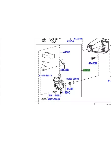 Moteur de blocage de différentiel arrière électrique Land Cruiser