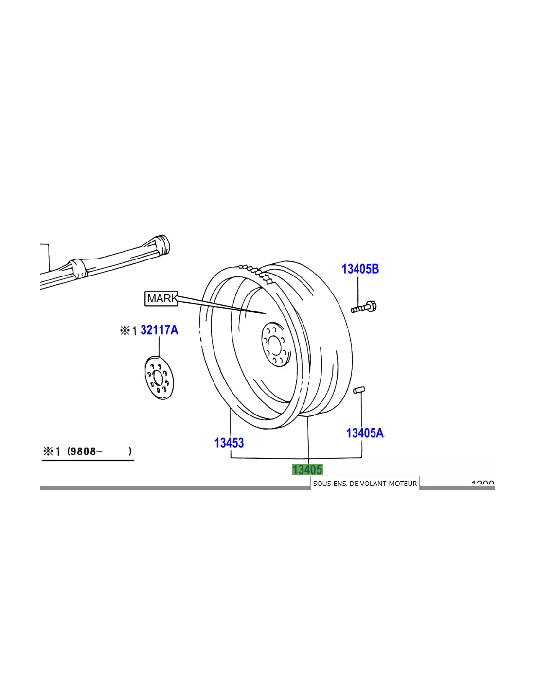 Volant moteur KZJ90 KZJ95 06/1998+ TOYOTA - accessoire 4x4