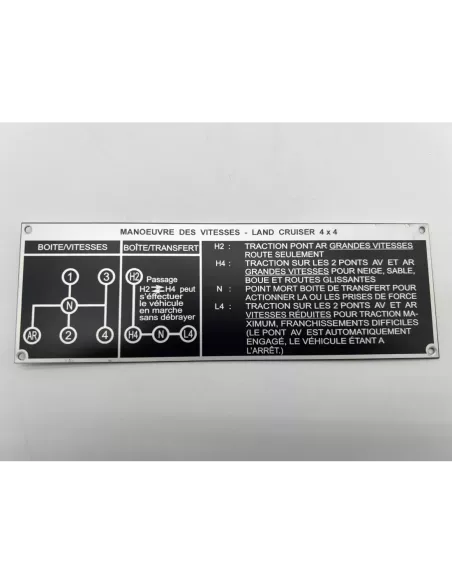 PLAQUE DE TRANSMISSION J4 BV4 DTC PARTS - accessoire 4x4