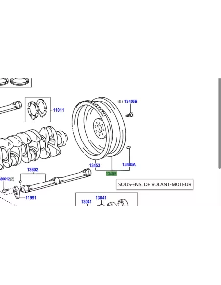 Volant moteur couronne de démarreur boite vitesses automatique KDJ9
