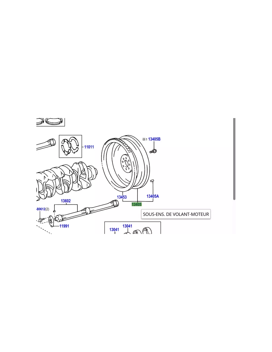 Volant moteur couronne de démarreur boite vitesses automatique KDJ9