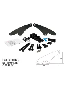 KIT MONTAGE TOIT (avec rails de toit) - H 63mm / P 73mm - Li