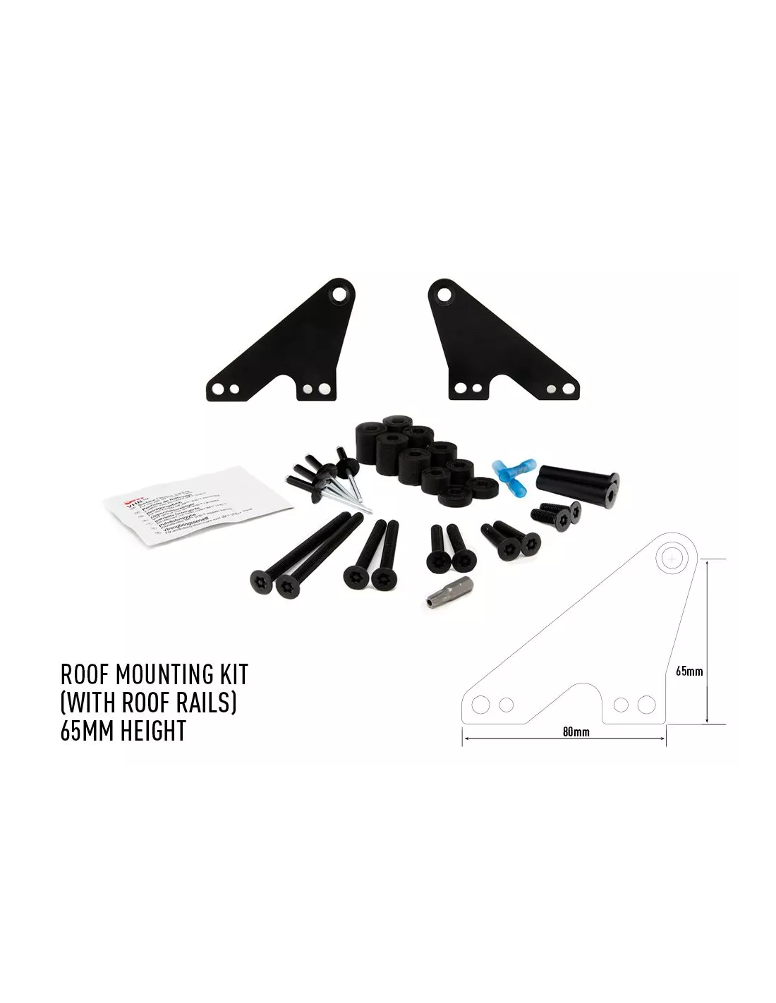KIT MONTAGE TOIT (avec rails de toit) - 65mm - RRR / T