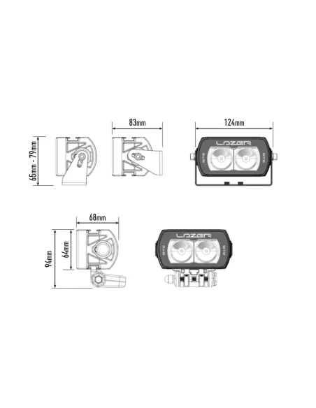 PHARE LED LAZER ST-2 EVOLUTION / NOIR