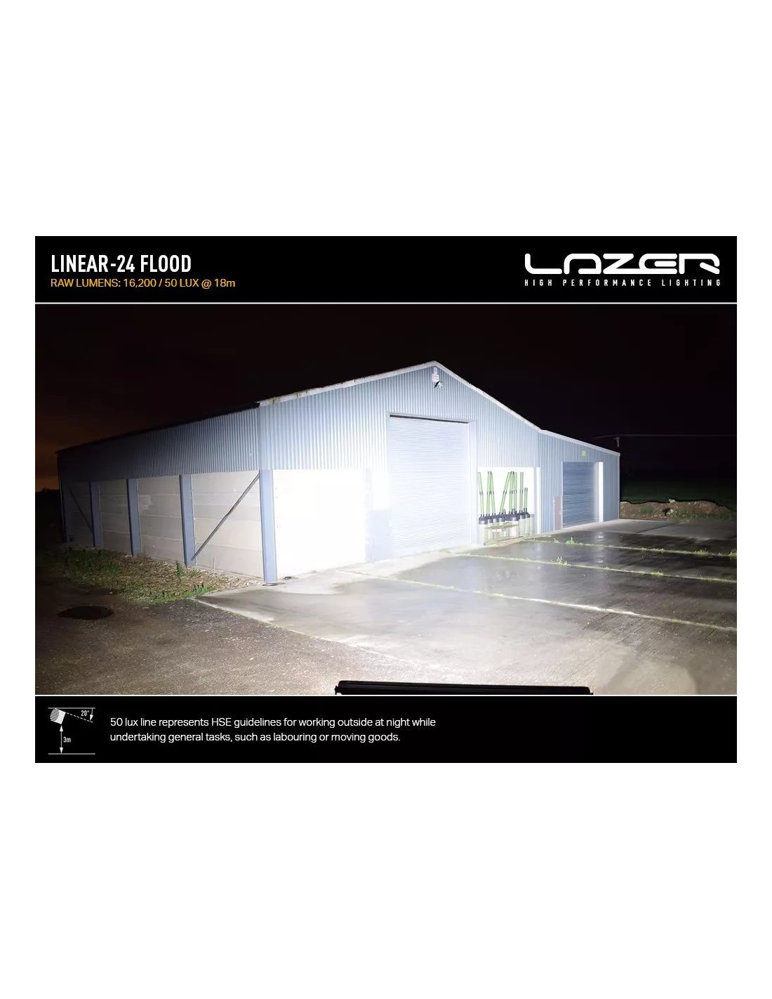 PHARE LED LAZER LINEAR 24 FLOOD