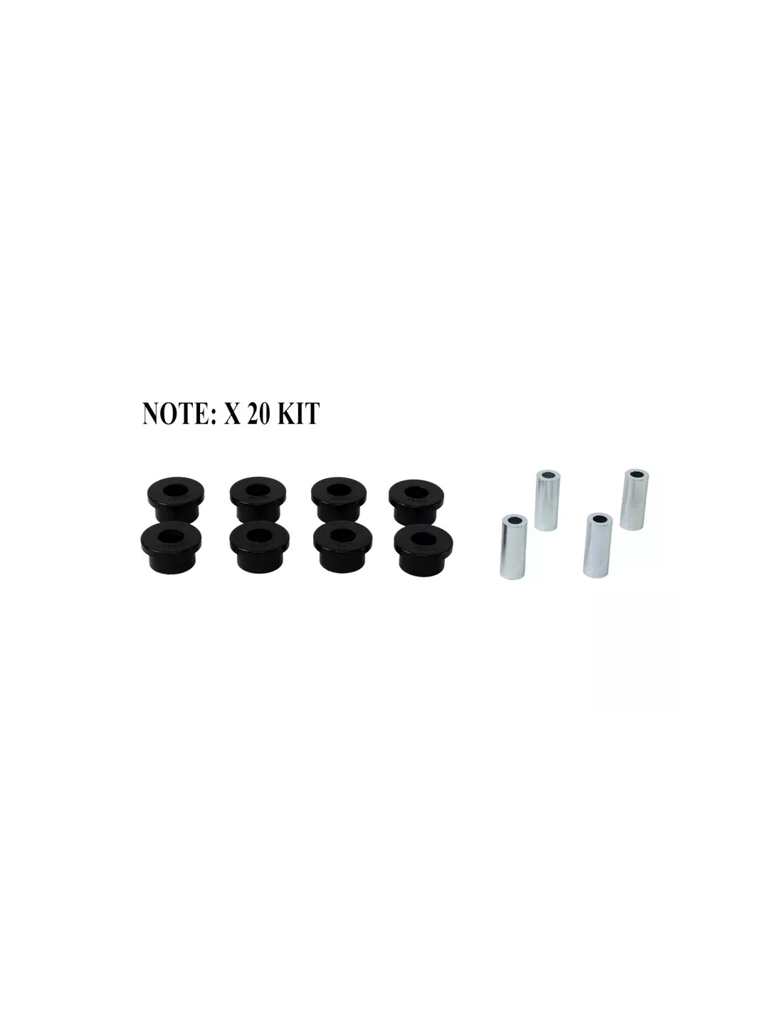 Kit silent bloc polyuréthane Nolathane tirants pont arrière