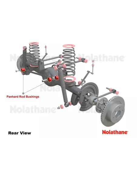 Kit silent blocs polyuréthane barre panhard arrière HDJ80 NOLATHANE -
