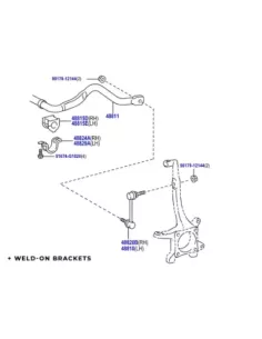 Kit Barre Stabilisatrice Avant Fixe GDJ15 Remplacement Kdss 2