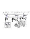 Barillet de contact avec 2 clefs BJ4 HJ4 - Position glow TOYOTA -