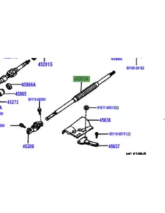 HDJ80-Lenksäulen-Zwischenbaum TOYOTA - Zubehör 2
