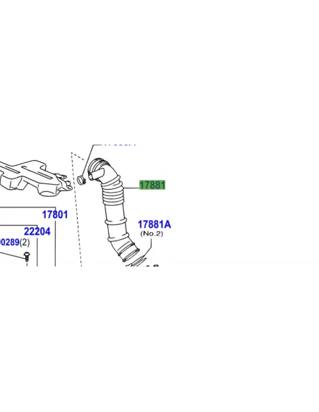 Durite Accordéon Entre Boite à Air et Turbo Toyota Land