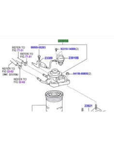 Support filtre gasoil avec emplacement réchauffeur KDJ120 KDJ125 2