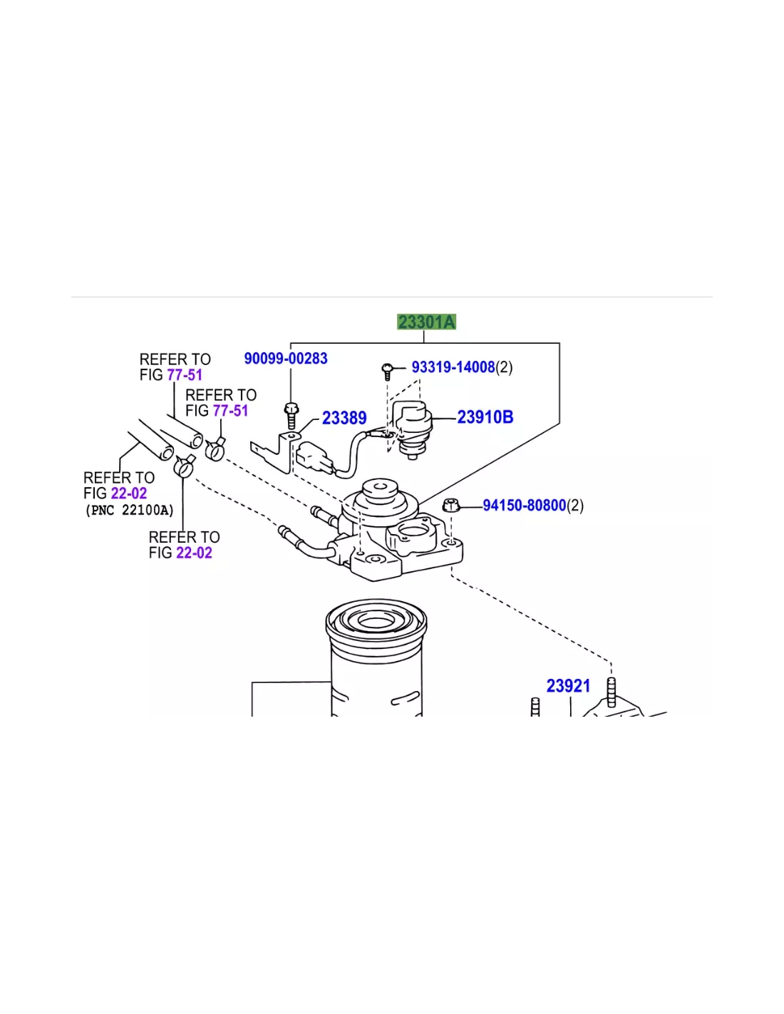 Support Filtre Gasoil avec Emplacement Réchauffeur Toyota