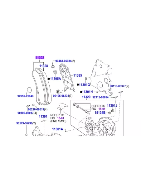 Carter avant plastique cache distribution KZJ7 KZJ9 TOYOTA -