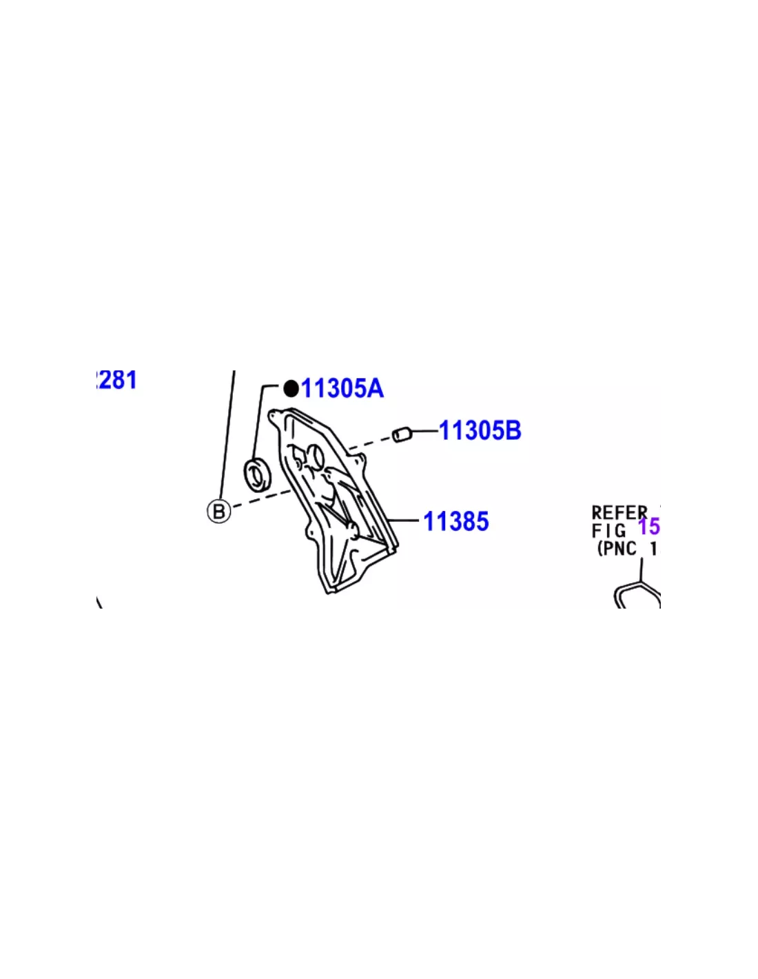 Carter arrière distribution partie haute en alu HZJ7 1999+ TOYOTA -