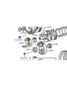 Pignon sur vilebrequin entrainement distribution HDJ100 TOYOTA -