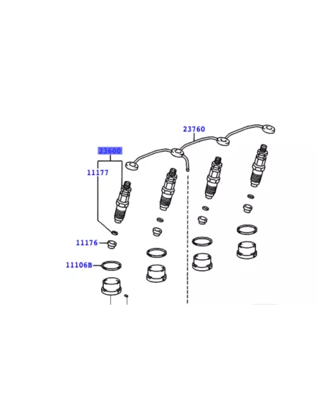 Injecteur NEUF Denso complet KZJ7 KZJ9 TOYOTA - accessoire 4x4