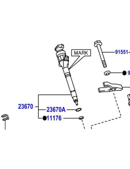 Injecteur EURO5 272cv 2012 Toyota Land Cruiser VDJ200 2012