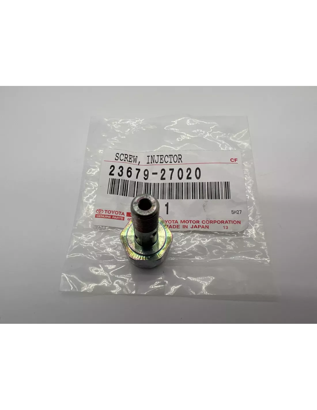 Vis creuse de rampe de retour d'injecteur KDJ9 KDJ12 163cv TOYOTA -