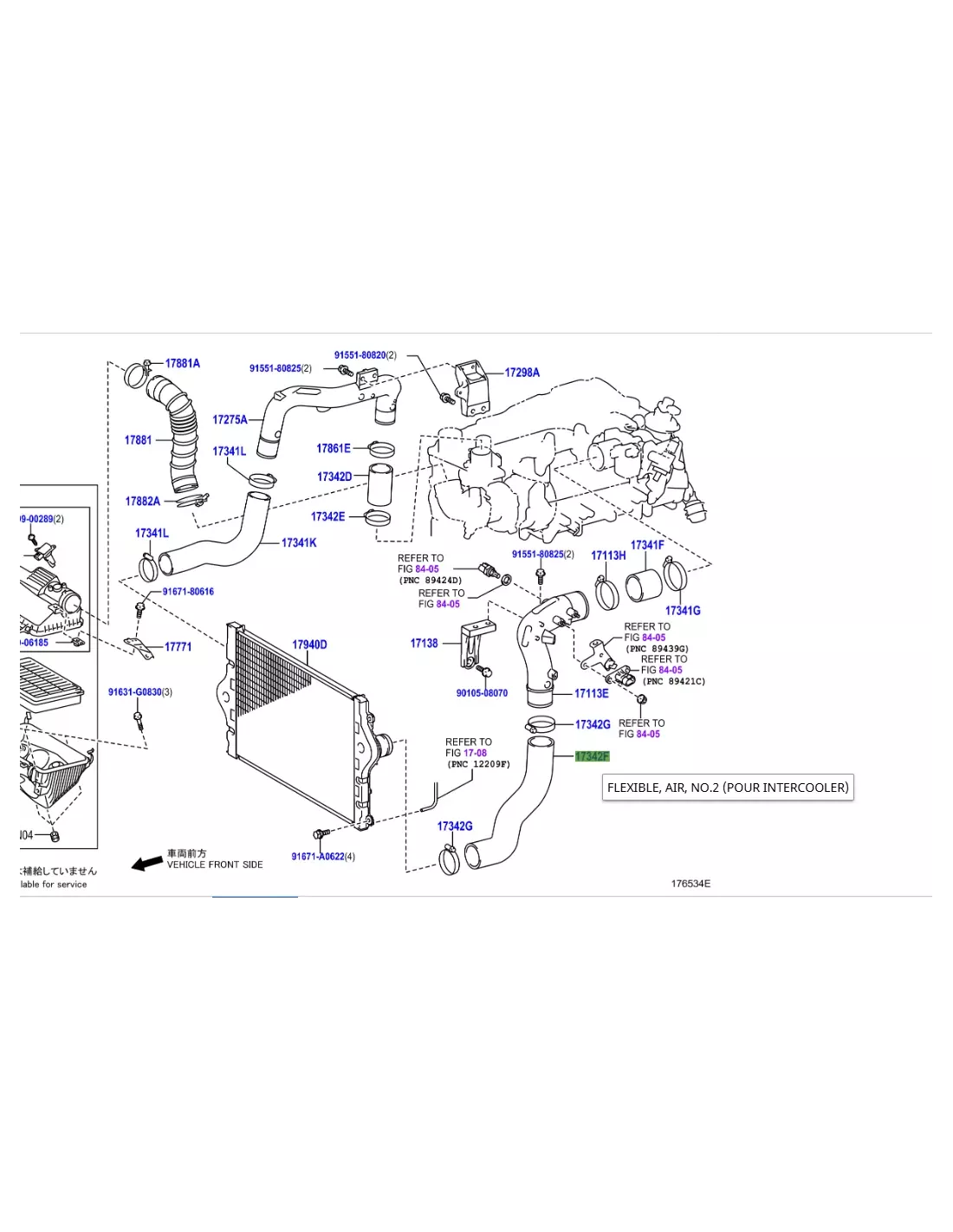 Flexible Air NO2 Intercooler Toyota Land Cruiser KDJ15