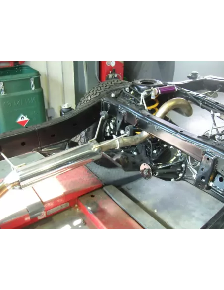 Intermediaire avec silencieux+ tube arriere (2 pieces) Tecinox Toyota