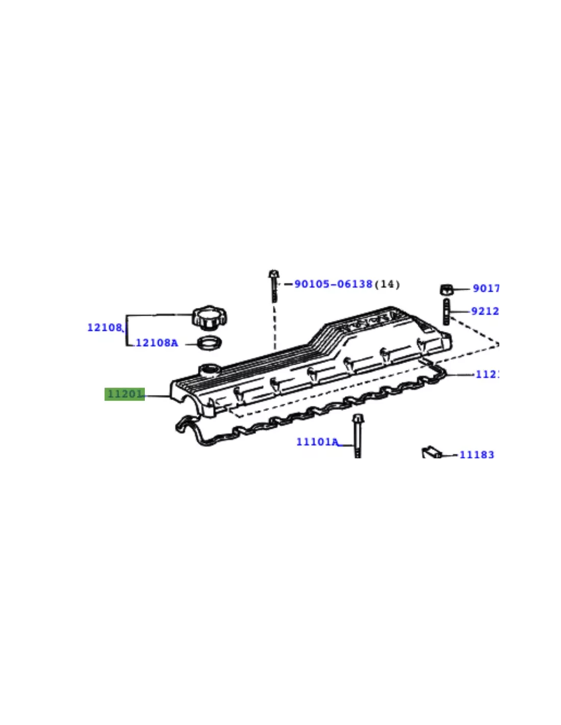 Cache Culbuteur 12s Noir Toyota Land Cruiser HZJ7/HDJ80