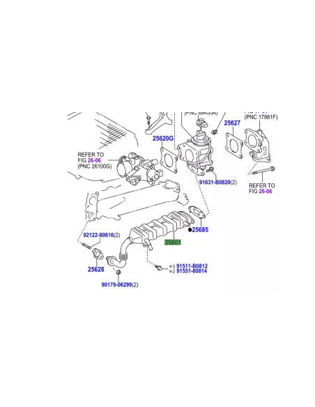 Refroidisseur EGR Recirculation Gaz Échappement 166cv