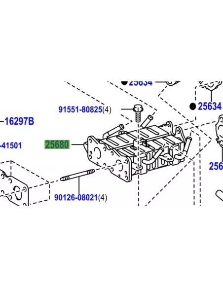 Refroidisseur de Vanne EGR Toyota Land Cruiser VDJ200