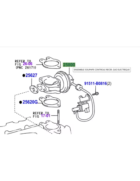 Vanne EGR Recirculation Gaz Échappement 163cv Toyota Land