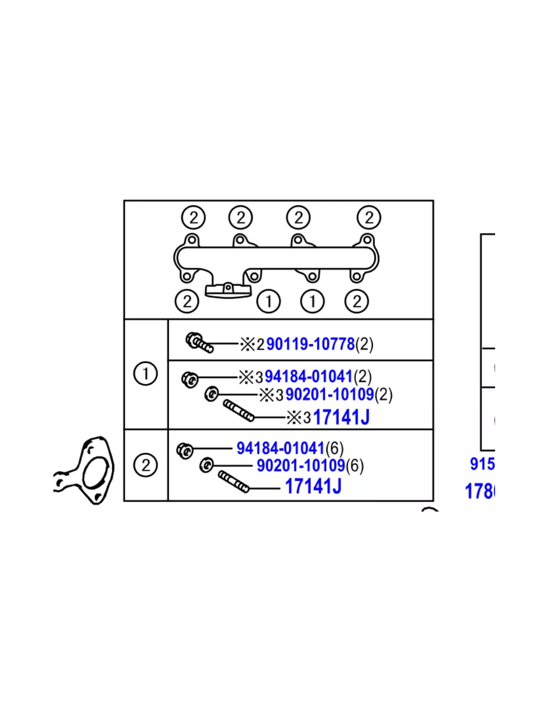 Rondelle Collecteur Échappement Toyota Land Cruiser /