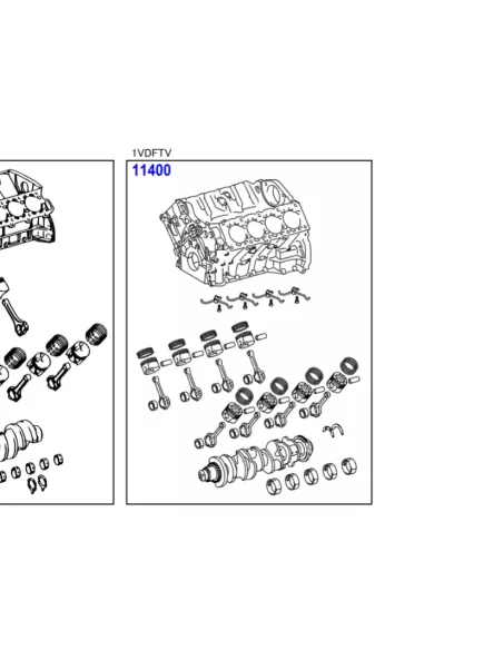 Bloc moteur embiellé Land Cruiser V8 4.5D4-D VDJ200 TOYOTA -