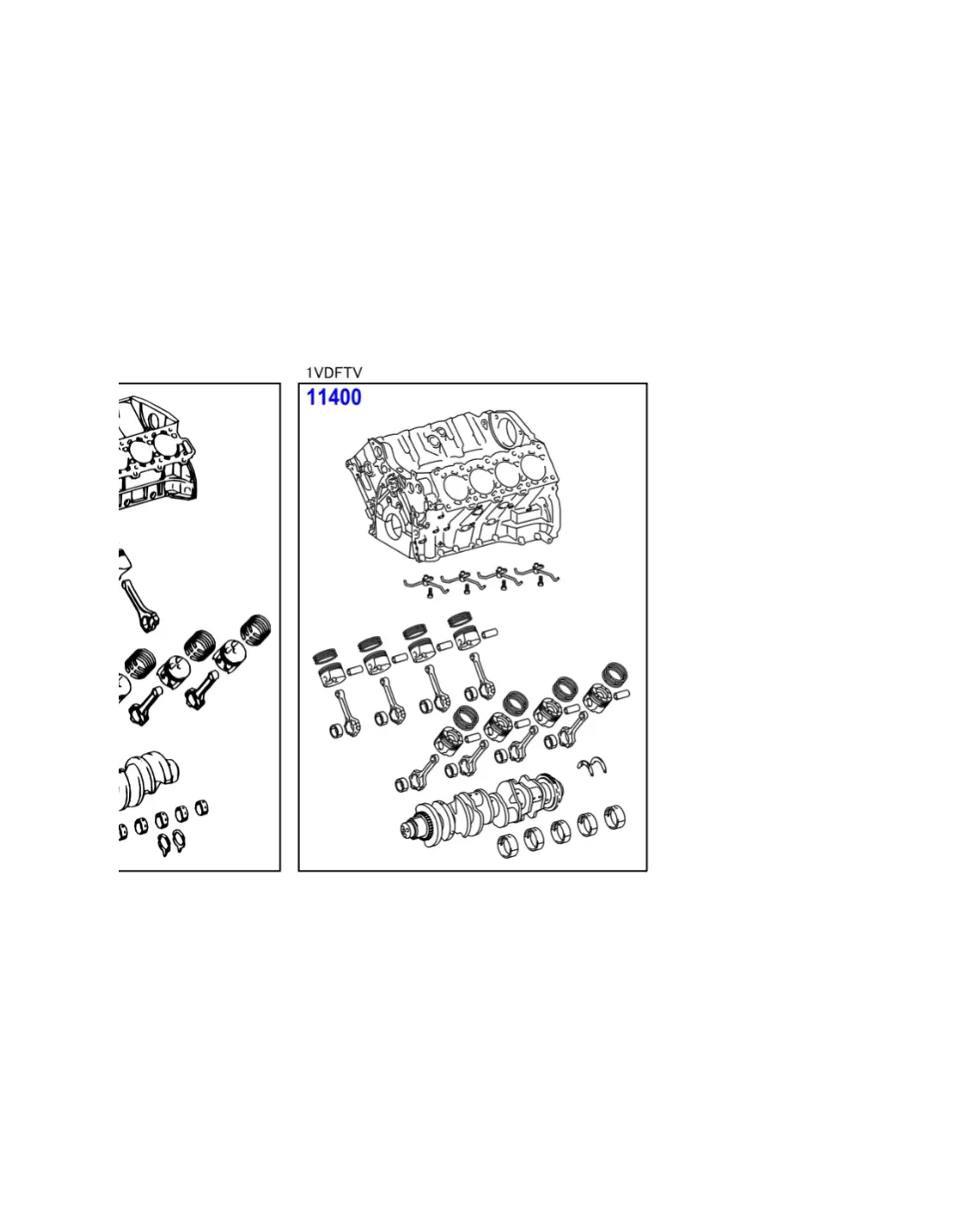 Bloc moteur embiellé Land Cruiser V8 4.5D4-D VDJ200 TOYOTA -