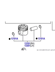 Piston Motor Row Cilinders Right VDJ200 - Markering B - Cote 2