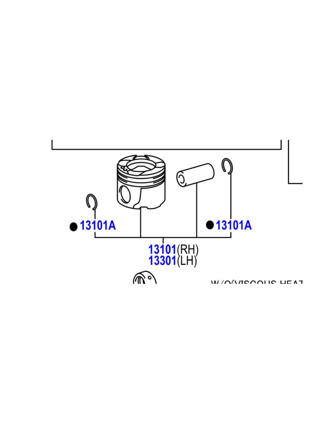 Piston Moteur Rangée Cylindres Droite Marquage B Cote