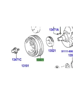 Katrol Damper Krukas van Riemen KZJ7 KZJ9 TOYOTA - accessoire 2