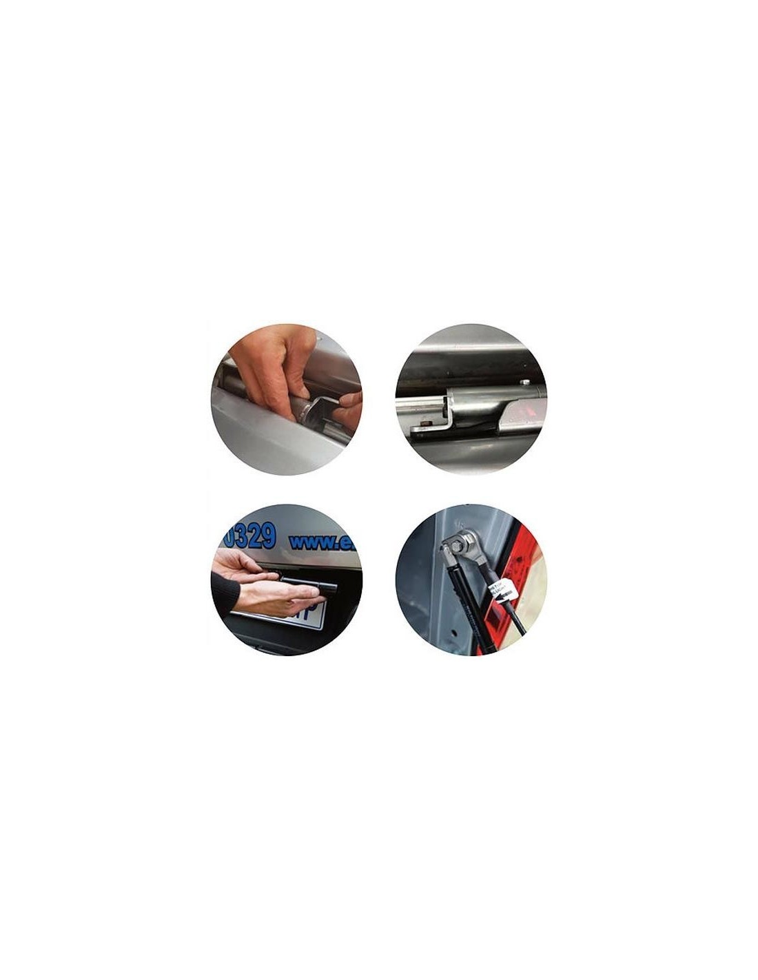 Kit amortisseurs et aide au relevage de porte arrière Toyota Hilux Revo