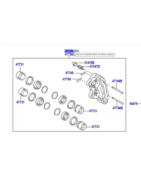 Etrier de frein neuf Aisin avant droit Hilux Revo AISIN - accessoire