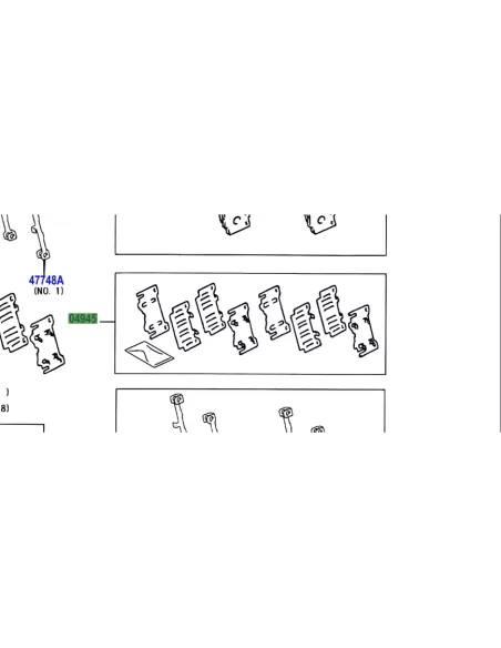 Kit de cales anti grincement / antibruit plaquettes de frein avant