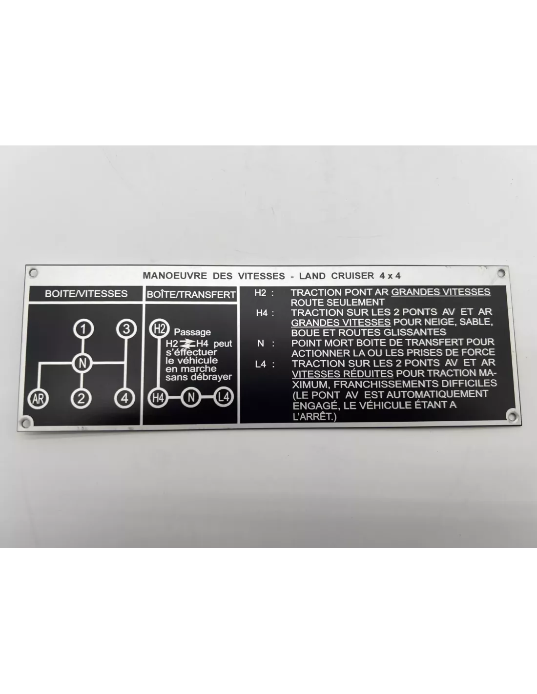 PLAQUE DE TRANSMISSION J4 BV4 DTC PARTS - accessoire 4x4