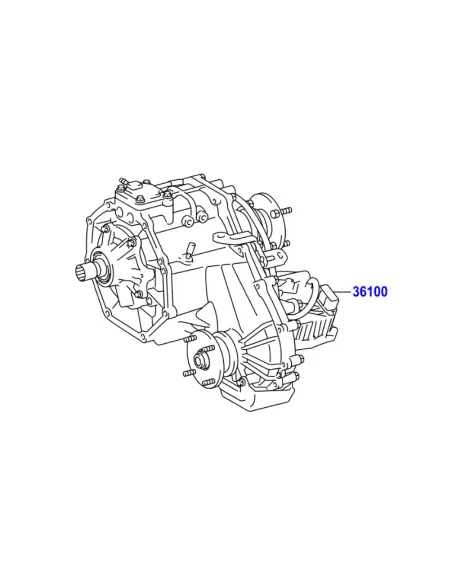 Boite de transfert complète Hilux Revo TOYOTA - accessoire 4x4