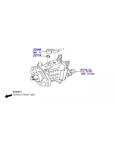 Pompe à injection complète KDJ120 KDJ125 163cv TOYOTA - accessoire 4x4