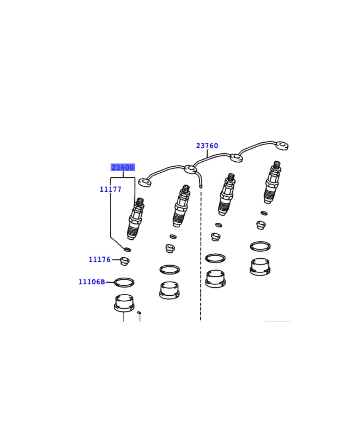 Injecteur NEUF Denso complet KZJ7 KZJ9 TOYOTA - accessoire 4x4