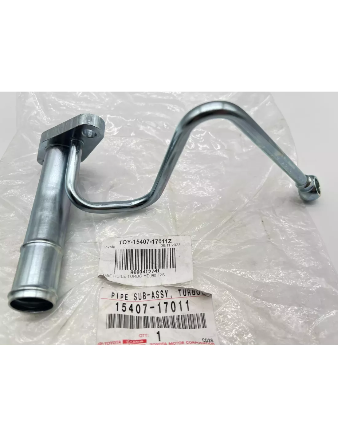 Tube rigide alimentation huile turbo HDJ80 12s TOYOTA - accessoire 4x4