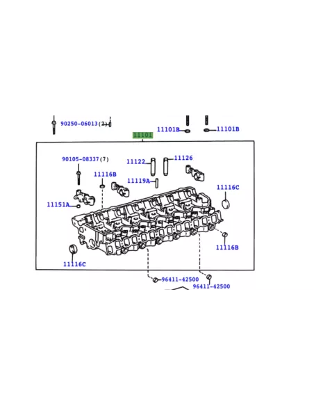 Culasse nue Land Cruiser HDJ100 TOYOTA - accessoire 4x4
